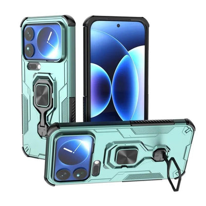 Xiaomi 17 Pro Max PU Leather Wallet Phone Case with Metal Kickstand, Card Holder, Cash Pocket, Wrist Strap, Shockproof TPU Protective Cover & Screen Protector