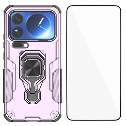 Xiaomi 17 Pro Max PU Leather Wallet Phone Case with Metal Kickstand, Card Holder, Cash Pocket, Wrist Strap, Shockproof TPU Protective Cover & Screen Protector