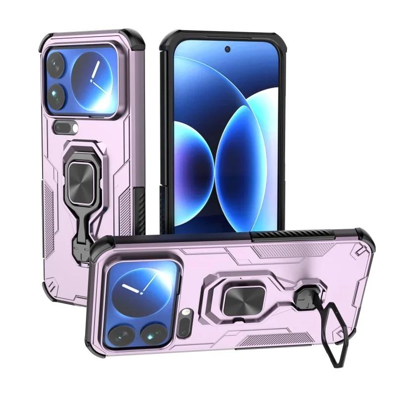 Xiaomi 17 Pro Max PU Leather Wallet Phone Case with Metal Kickstand, Card Holder, Cash Pocket, Wrist Strap, Shockproof TPU Protective Cover & Screen Protector
