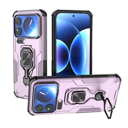 Xiaomi 17 Pro Max PU Leather Wallet Phone Case with Metal Kickstand, Card Holder, Cash Pocket, Wrist Strap, Shockproof TPU Protective Cover & Screen Protector