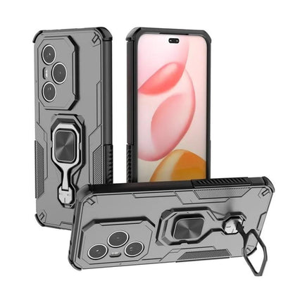 Honor 400 Pro (160.8mm) PU Leather Wallet Phone Case with Metal Kickstand, Card Holder, Cash Pocket, Wrist Strap, Shockproof TPU Protective Cover & Screen Protector