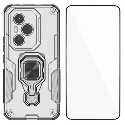 Honor 400 Pro (160.8mm) PU Leather Wallet Phone Case with Metal Kickstand, Card Holder, Cash Pocket, Wrist Strap, Shockproof TPU Protective Cover & Screen Protector