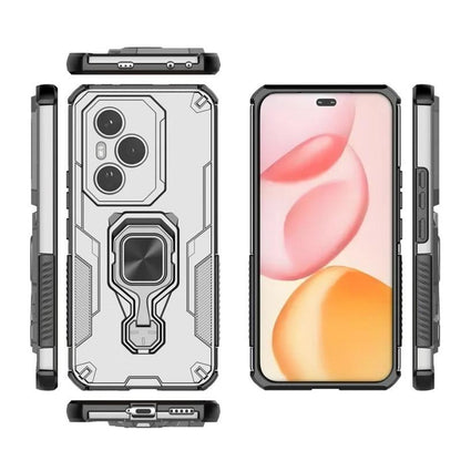 Honor 400 Pro (160.8mm) PU Leather Wallet Phone Case with Metal Kickstand, Card Holder, Cash Pocket, Wrist Strap, Shockproof TPU Protective Cover & Screen Protector