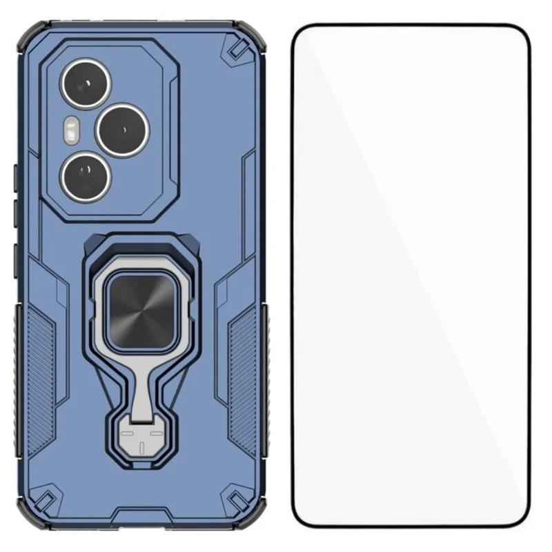 Honor 400 Pro (160.8mm) PU Leather Wallet Phone Case with Metal Kickstand, Card Holder, Cash Pocket, Wrist Strap, Shockproof TPU Protective Cover & Screen Protector