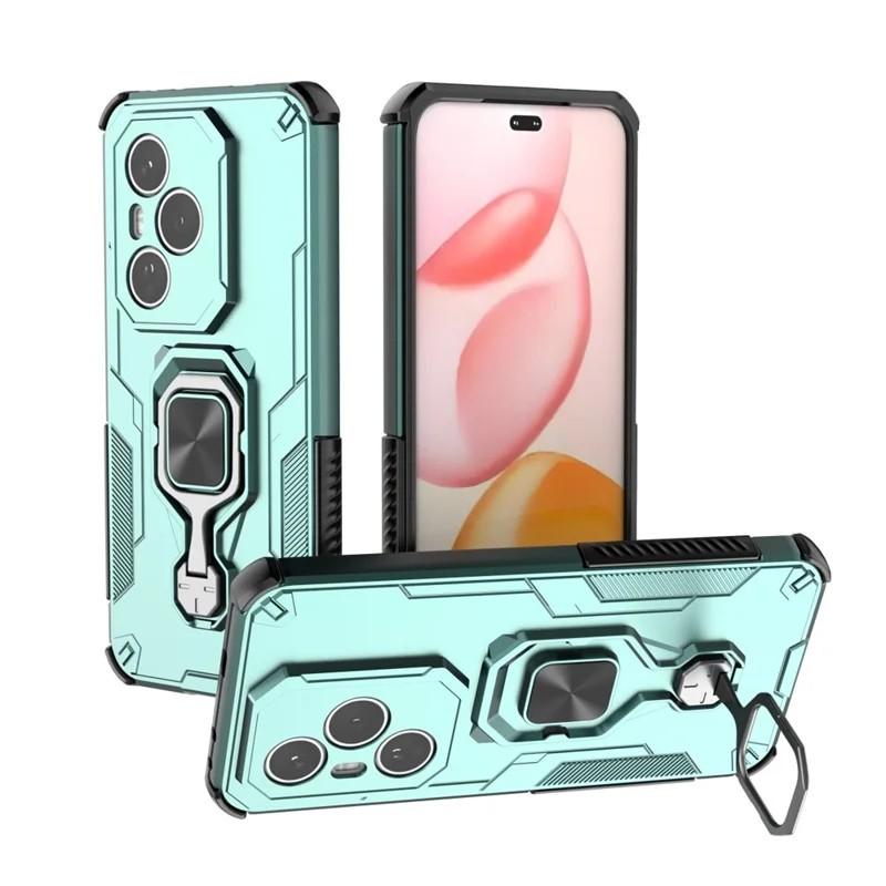 Honor 400 Pro (160.8mm) PU Leather Wallet Phone Case with Metal Kickstand, Card Holder, Cash Pocket, Wrist Strap, Shockproof TPU Protective Cover & Screen Protector