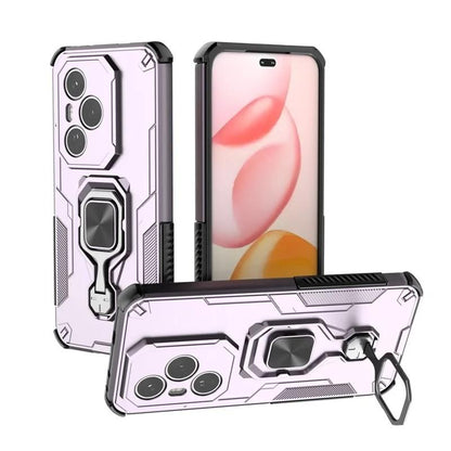 Honor 400 Pro (160.8mm) PU Leather Wallet Phone Case with Metal Kickstand, Card Holder, Cash Pocket, Wrist Strap, Shockproof TPU Protective Cover & Screen Protector