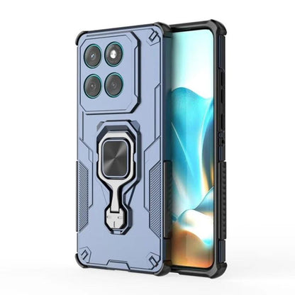 Motorola Edge 60 Fusion PU Leather Wallet Phone Case with Metal Kickstand, Card Holder, Cash Pocket, Wrist Strap, Shockproof TPU Protective Cover & Screen Protector