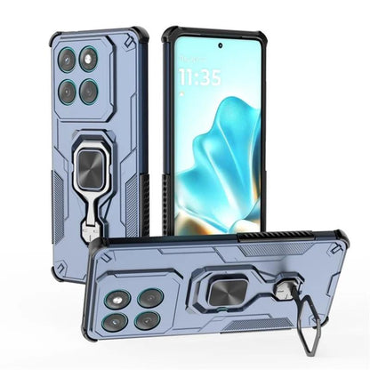 Motorola Edge 60 PU Leather Wallet Phone Case with Metal Kickstand, Card Holder, Cash Pocket, Wrist Strap, Shockproof TPU Protective Cover & Screen Protector