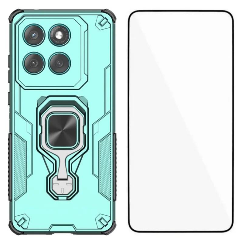 Motorola Edge 60 PU Leather Wallet Phone Case with Metal Kickstand, Card Holder, Cash Pocket, Wrist Strap, Shockproof TPU Protective Cover & Screen Protector