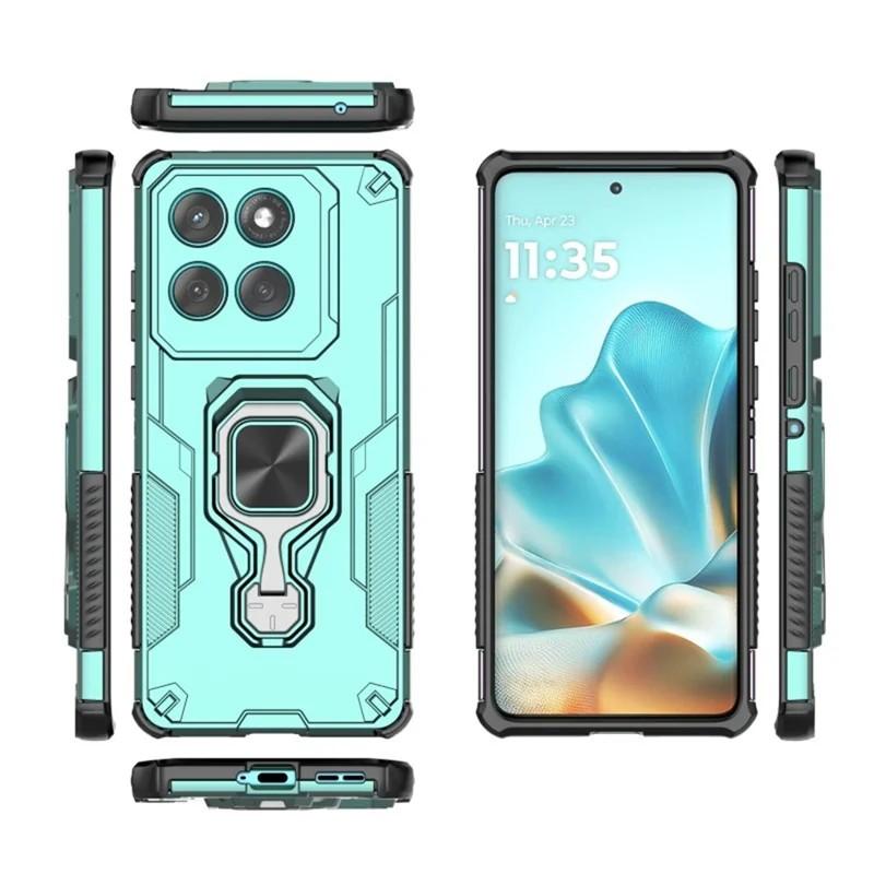 Motorola Edge 60 PU Leather Wallet Phone Case with Metal Kickstand, Card Holder, Cash Pocket, Wrist Strap, Shockproof TPU Protective Cover & Screen Protector