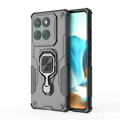 Motorola Edge 60 Pro 5G PU Leather Wallet Phone Case with Metal Kickstand, Card Holder, Cash Pocket, Wrist Strap, Shockproof TPU Protective Cover & Screen Protector