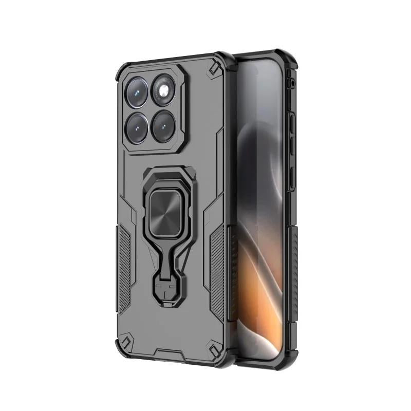 Motorola Edge 70 Fusion PU Leather Wallet Phone Case with Metal Kickstand, Card Holder, Cash Pocket, Wrist Strap, Shockproof TPU Protective Cover & Screen Protector