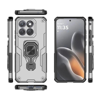Motorola Edge 70 Fusion PU Leather Wallet Phone Case with Metal Kickstand, Card Holder, Cash Pocket, Wrist Strap, Shockproof TPU Protective Cover & Screen Protector