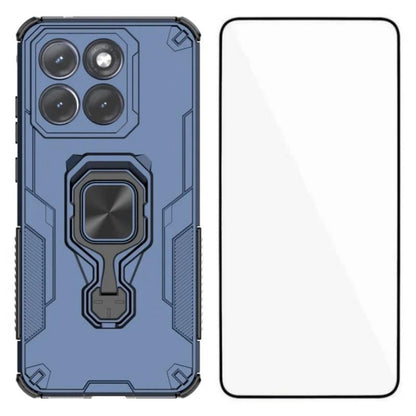Motorola Edge 70 Fusion PU Leather Wallet Phone Case with Metal Kickstand, Card Holder, Cash Pocket, Wrist Strap, Shockproof TPU Protective Cover & Screen Protector