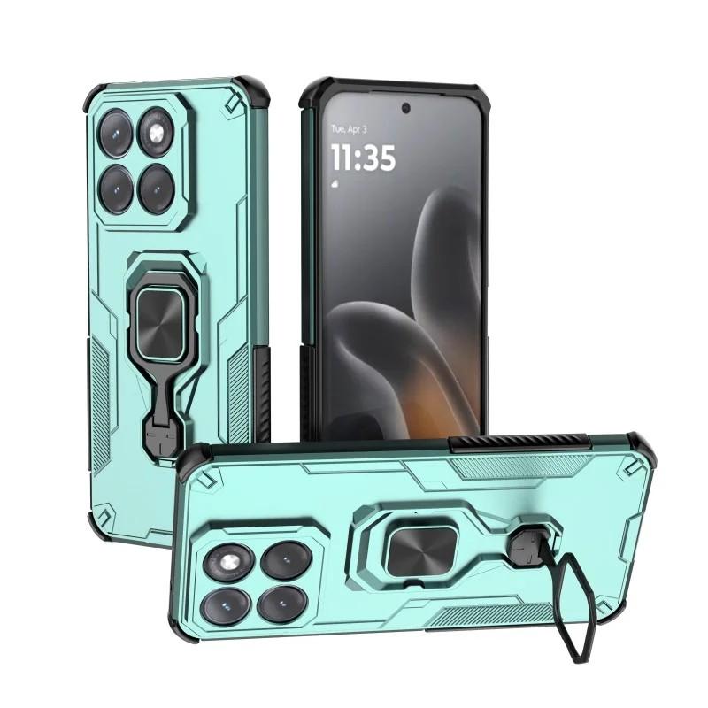 Motorola Edge 70 Fusion+ PU Leather Wallet Phone Case with Metal Kickstand, Card Holder, Cash Pocket, Wrist Strap, Shockproof TPU Protective Cover & Screen Protector