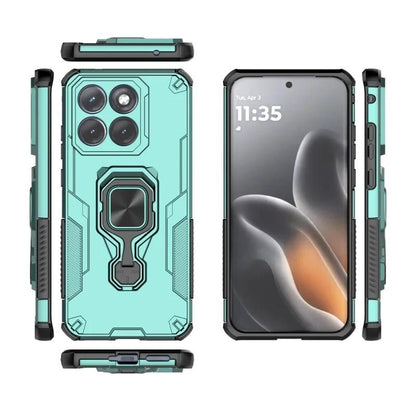 Motorola Edge 70 Fusion PU Leather Wallet Phone Case with Metal Kickstand, Card Holder, Cash Pocket, Wrist Strap, Shockproof TPU Protective Cover & Screen Protector