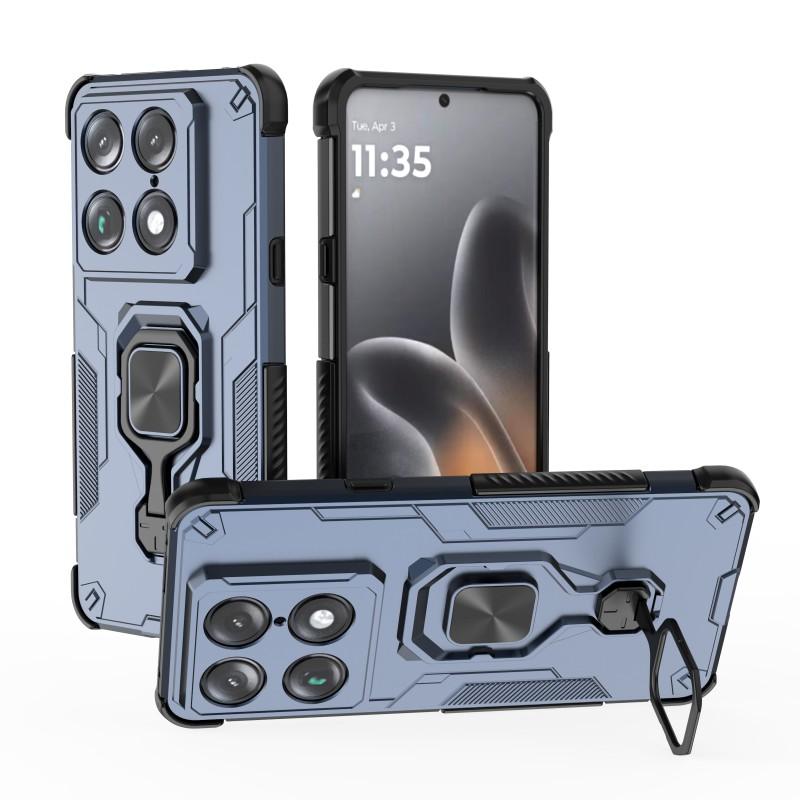 Motorola Moto X70 Air Pro PU Leather Wallet Phone Case with Metal Kickstand, Card Holder, Cash Pocket, Wrist Strap, Shockproof TPU Protective Cover & Screen Protector