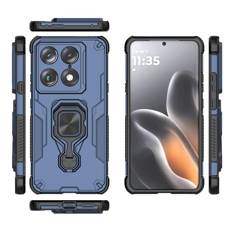 Motorola Moto X70 Air Pro PU Leather Wallet Phone Case with Metal Kickstand, Card Holder, Cash Pocket, Wrist Strap, Shockproof TPU Protective Cover & Screen Protector