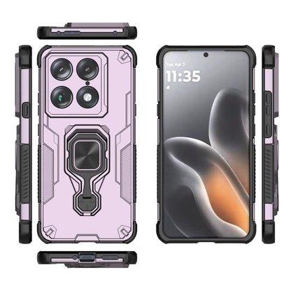 Motorola Moto X70 Air Signature PU Leather Wallet Phone Case with Metal Kickstand, Card Holder, Cash Pocket, Wrist Strap, Shockproof TPU Protective Cover & Screen Protector