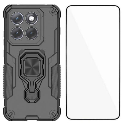Motorola Edge 70 Pro 5G PU Leather Wallet Phone Case with Metal Kickstand, Card Holder, Cash Pocket, Wrist Strap, Shockproof TPU Protective Cover & Screen Protector