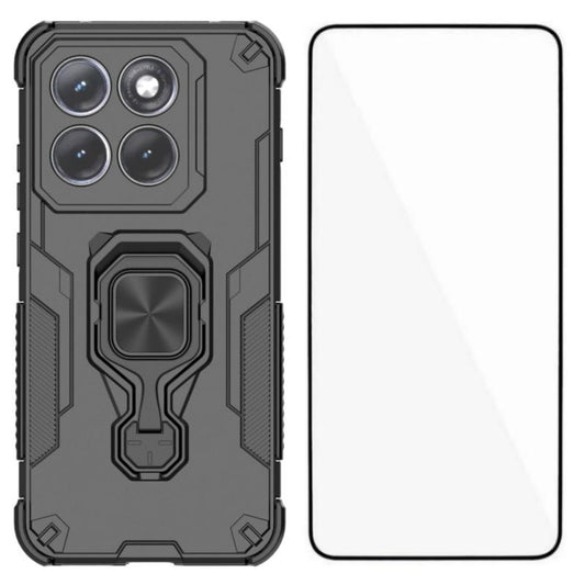 Motorola Edge 70 Pro 5G PU Leather Wallet Phone Case with Metal Kickstand, Card Holder, Cash Pocket, Wrist Strap, Shockproof TPU Protective Cover & Screen Protector