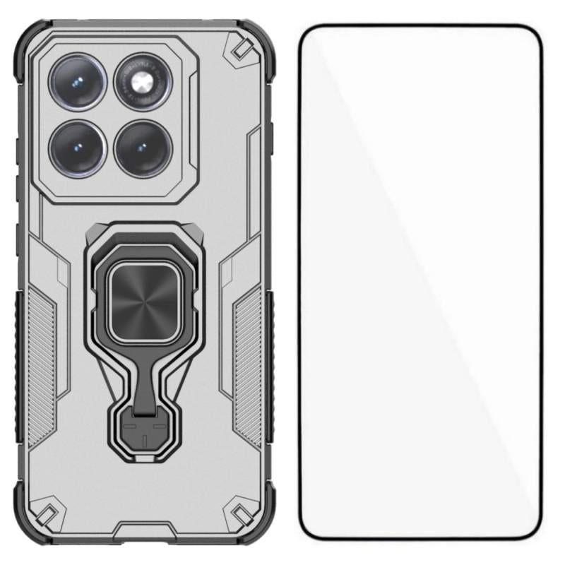 Motorola Edge 70 Pro 5G PU Leather Wallet Phone Case with Metal Kickstand, Card Holder, Cash Pocket, Wrist Strap, Shockproof TPU Protective Cover & Screen Protector