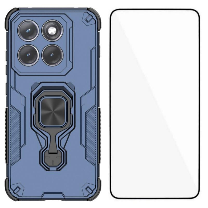 Motorola Edge 70 Pro 5G PU Leather Wallet Phone Case with Metal Kickstand, Card Holder, Cash Pocket, Wrist Strap, Shockproof TPU Protective Cover & Screen Protector