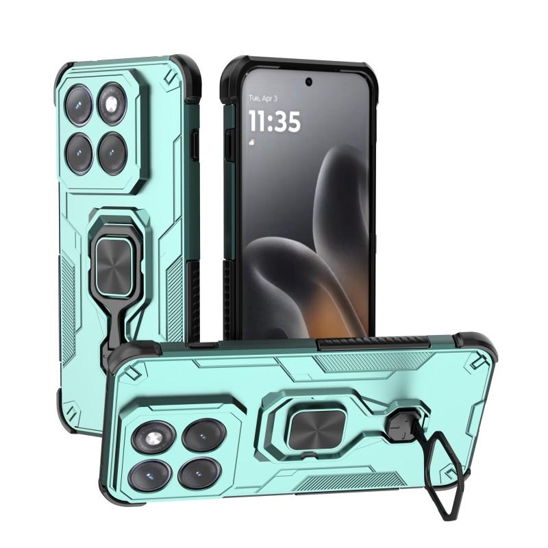Motorola Edge 70 Pro 5G PU Leather Wallet Phone Case with Metal Kickstand, Card Holder, Cash Pocket, Wrist Strap, Shockproof TPU Protective Cover & Screen Protector