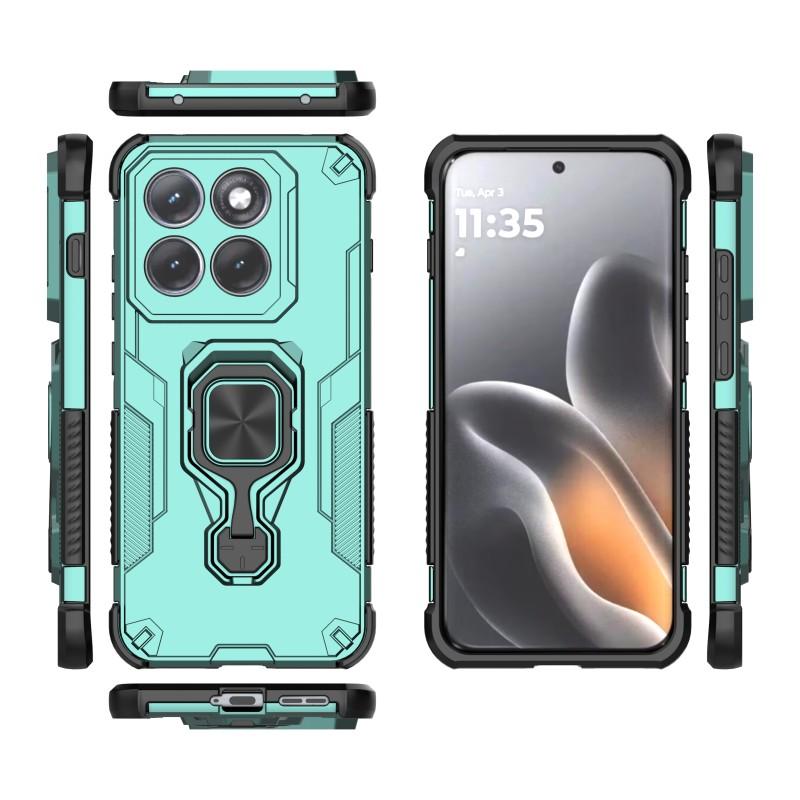 Motorola Edge 70 Pro 5G PU Leather Wallet Phone Case with Metal Kickstand, Card Holder, Cash Pocket, Wrist Strap, Shockproof TPU Protective Cover & Screen Protector