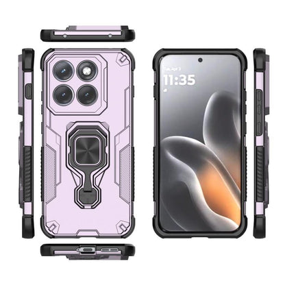 Motorola Edge 70 Pro 5G PU Leather Wallet Phone Case with Metal Kickstand, Card Holder, Cash Pocket, Wrist Strap, Shockproof TPU Protective Cover & Screen Protector
