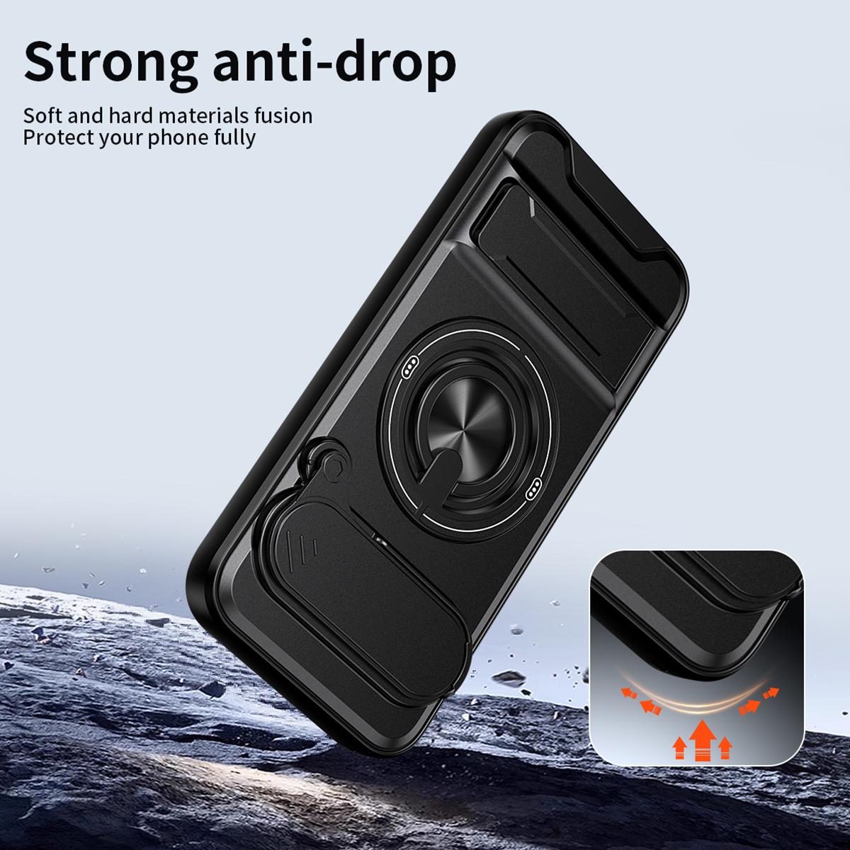 Google Pixel 11 Pro Multifunctional Magnetic Shockproof Phone Case with Sliding Lens Window Stand Cover
