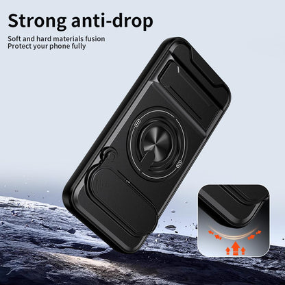 Google Pixel 11 Pro Multifunctional Magnetic Shockproof Phone Case with Sliding Lens Window Stand Cover