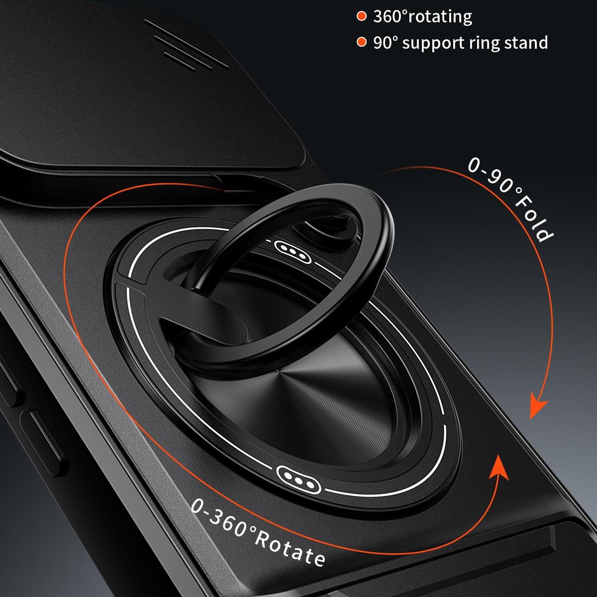 Google Pixel 7 5G Multifunctional Magnetic Shockproof Phone Case with Sliding Lens Window Stand Cover