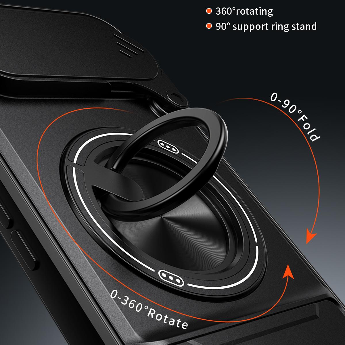 Google Pixel 9 Multifunctional Magnetic Shockproof Phone Case with Sliding Lens Window Stand Cover