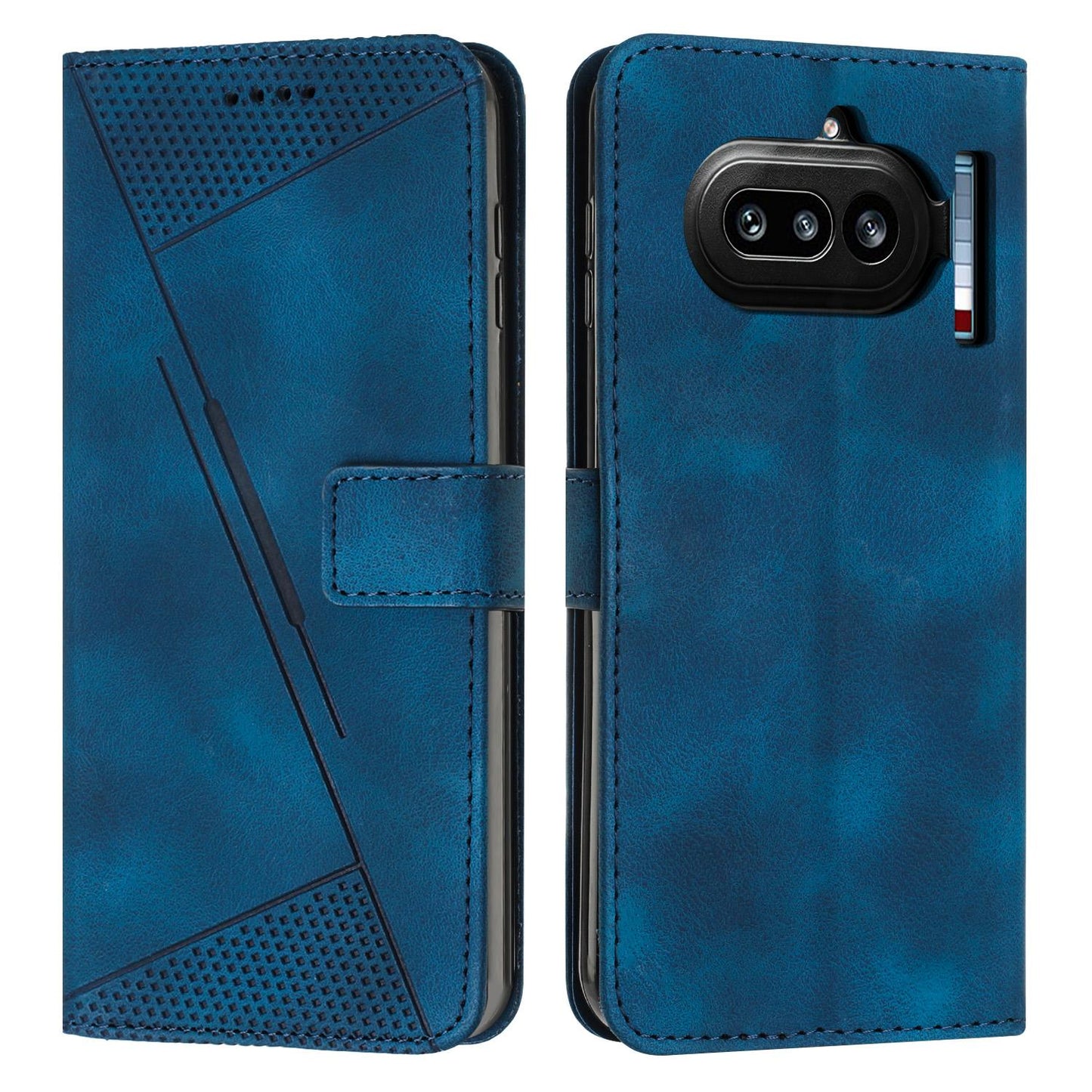 Nothing Phone 4a Dream Triangle Leather Wallet Phone Case with Lanyard, Card Slot, Cash Compartment, Foldable Kickstand, Shockproof PU TPU Protective Cover