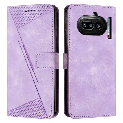 Nothing Phone 4a Dream Triangle Leather Wallet Phone Case with Lanyard, Card Slot, Cash Compartment, Foldable Kickstand, Shockproof PU TPU Protective Cover