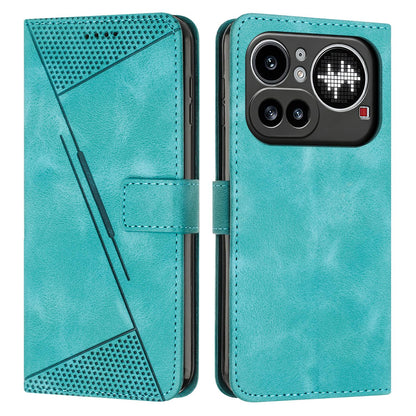 Nothing Phone 4a Pro Dream Triangle Leather Wallet Phone Case with Lanyard, Card Slot, Cash Compartment, Foldable Kickstand, Shockproof PU TPU Protective Cover