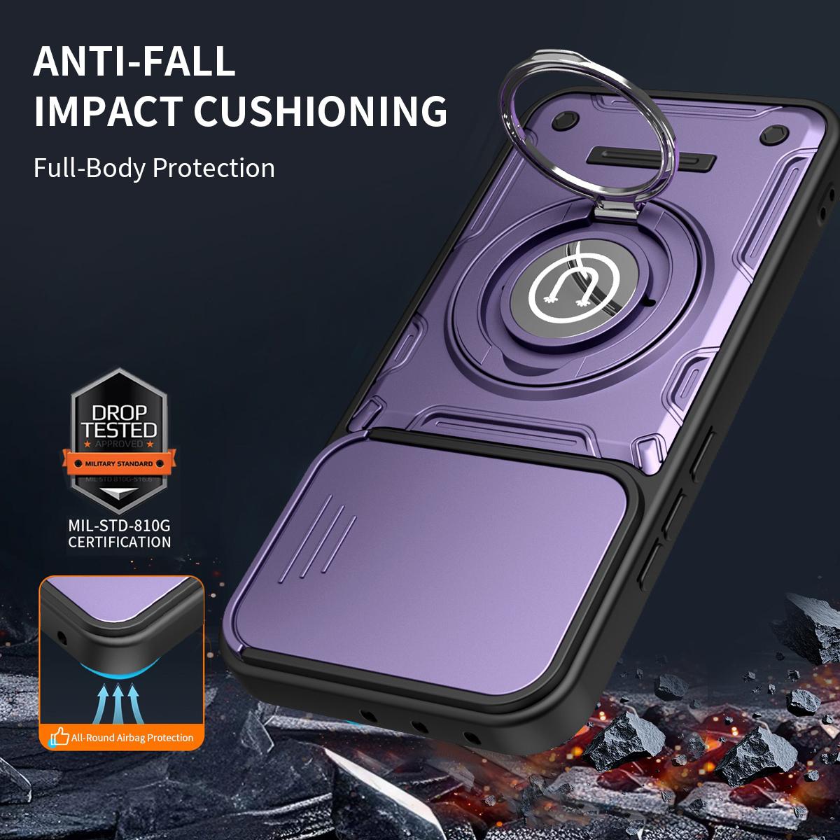 OPPO Reno15 Pro Max 5G Magnetic Sliding Camshield Holder Phone Case with Lens Protection Cover, Built-in Kickstand, Shockproof PC TPU Back Cover, Car Mount Compatible Protective Case