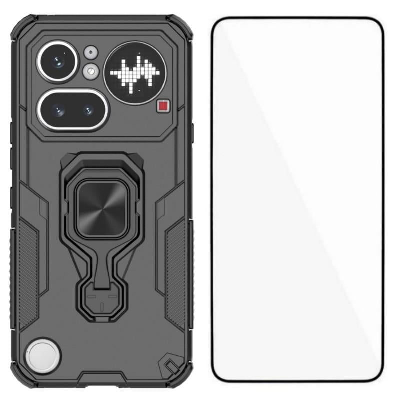 Nothing Phone 4a Pro PU Leather Wallet Phone Case with Metal Kickstand, Card Holder, Cash Pocket, Wrist Strap, Shockproof TPU Protective Cover & Screen Protector