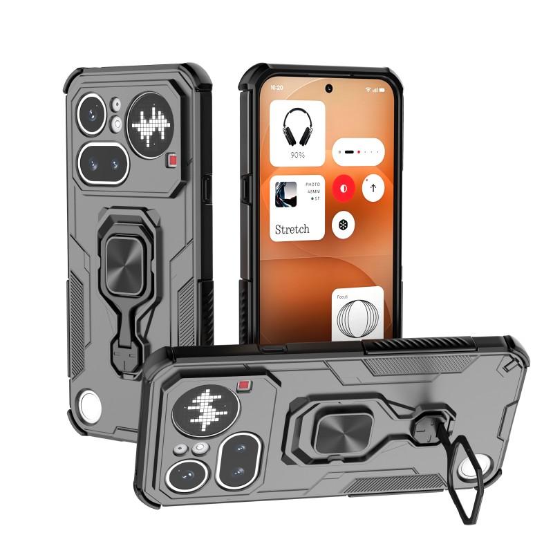 Nothing Phone 4a Pro PU Leather Wallet Phone Case with Metal Kickstand, Card Holder, Cash Pocket, Wrist Strap, Shockproof TPU Protective Cover & Screen Protector