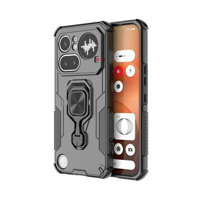 Nothing Phone 4a Pro PU Leather Wallet Phone Case with Metal Kickstand, Card Holder, Cash Pocket, Wrist Strap, Shockproof TPU Protective Cover & Screen Protector