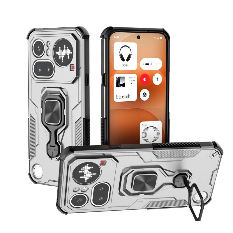 Nothing Phone 4a Pro PU Leather Wallet Phone Case with Metal Kickstand, Card Holder, Cash Pocket, Wrist Strap, Shockproof TPU Protective Cover & Screen Protector