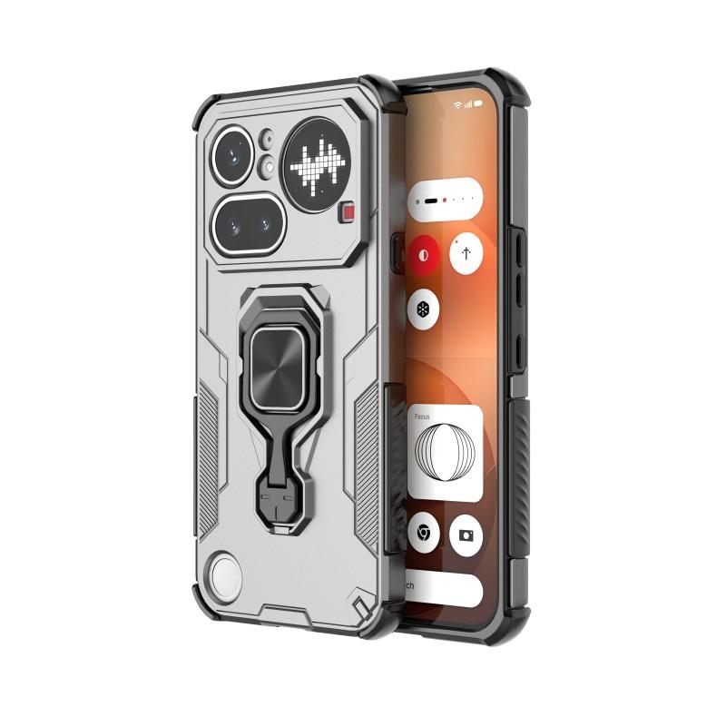Nothing Phone 4a Pro PU Leather Wallet Phone Case with Metal Kickstand, Card Holder, Cash Pocket, Wrist Strap, Shockproof TPU Protective Cover & Screen Protector