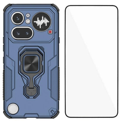 Nothing Phone 4a Pro PU Leather Wallet Phone Case with Metal Kickstand, Card Holder, Cash Pocket, Wrist Strap, Shockproof TPU Protective Cover & Screen Protector