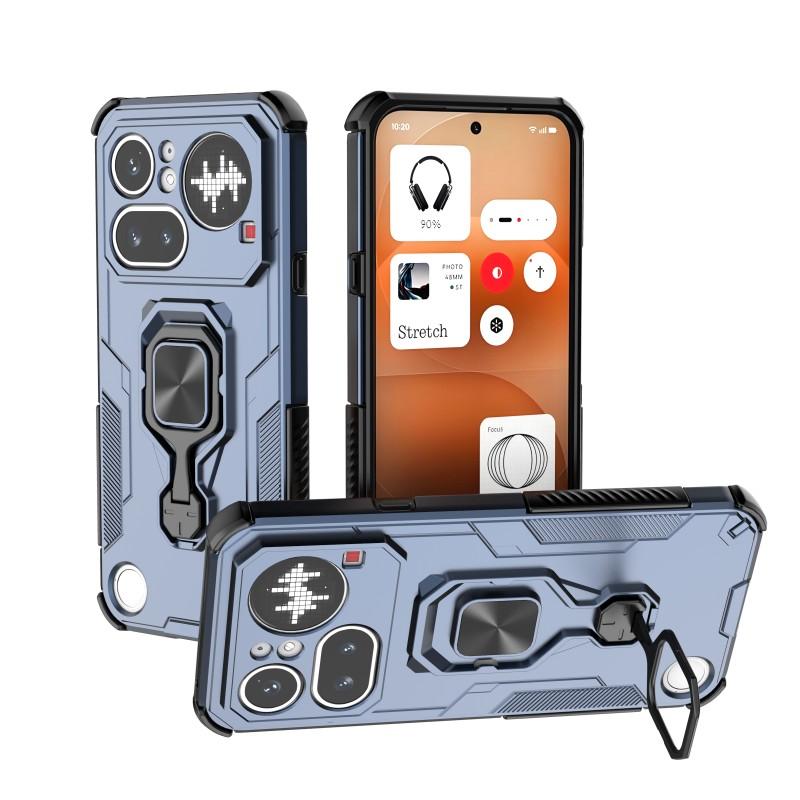 Nothing Phone 4a Pro PU Leather Wallet Phone Case with Metal Kickstand, Card Holder, Cash Pocket, Wrist Strap, Shockproof TPU Protective Cover & Screen Protector