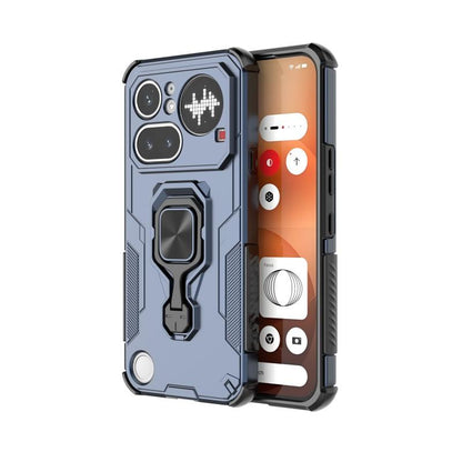 Nothing Phone 4a Pro PU Leather Wallet Phone Case with Metal Kickstand, Card Holder, Cash Pocket, Wrist Strap, Shockproof TPU Protective Cover & Screen Protector