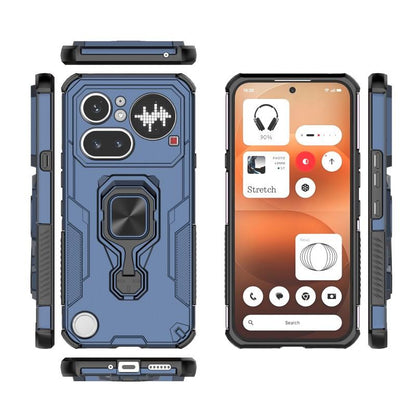 Nothing Phone 4a Pro PU Leather Wallet Phone Case with Metal Kickstand, Card Holder, Cash Pocket, Wrist Strap, Shockproof TPU Protective Cover & Screen Protector