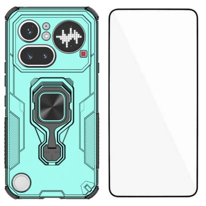 Nothing Phone 4a Pro PU Leather Wallet Phone Case with Metal Kickstand, Card Holder, Cash Pocket, Wrist Strap, Shockproof TPU Protective Cover & Screen Protector