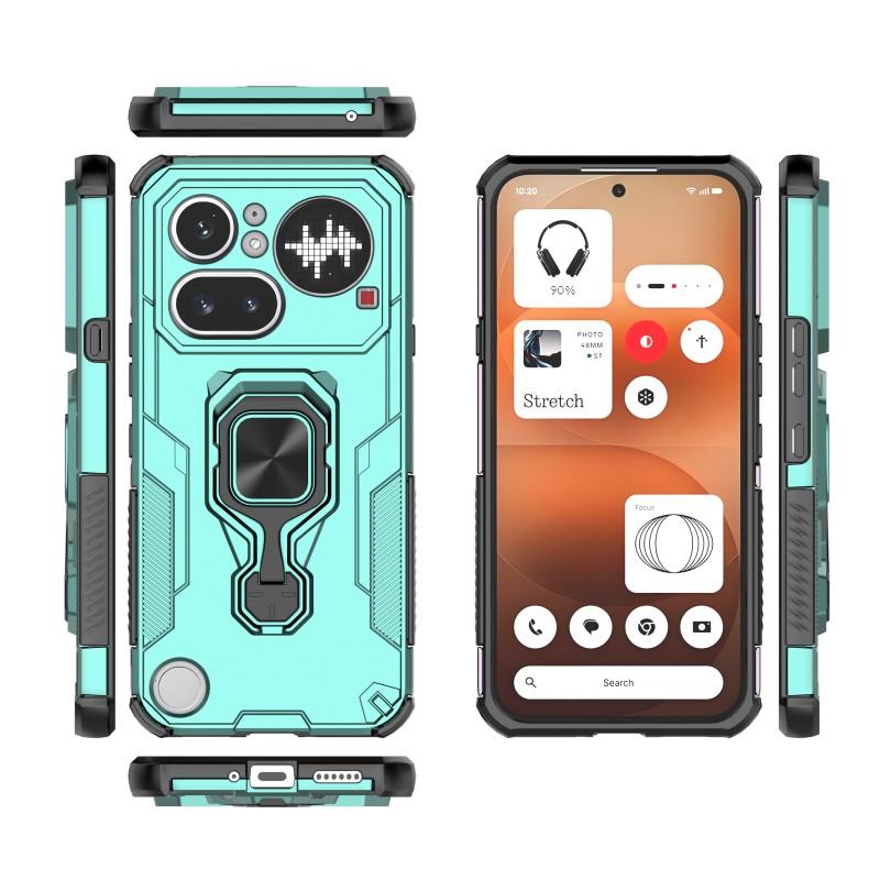 Nothing Phone 4a Pro PU Leather Wallet Phone Case with Metal Kickstand, Card Holder, Cash Pocket, Wrist Strap, Shockproof TPU Protective Cover & Screen Protector