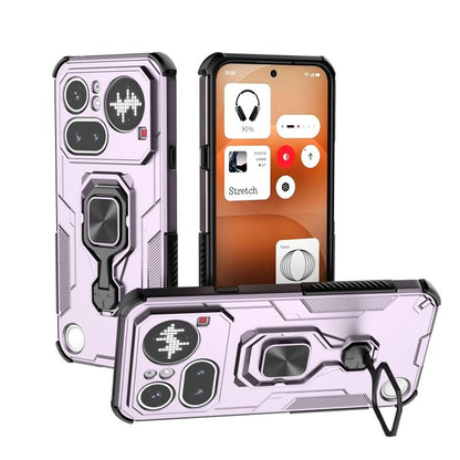 Nothing Phone 4a Pro PU Leather Wallet Phone Case with Metal Kickstand, Card Holder, Cash Pocket, Wrist Strap, Shockproof TPU Protective Cover & Screen Protector